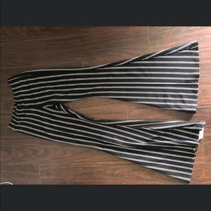 Black and White Stripped Flares